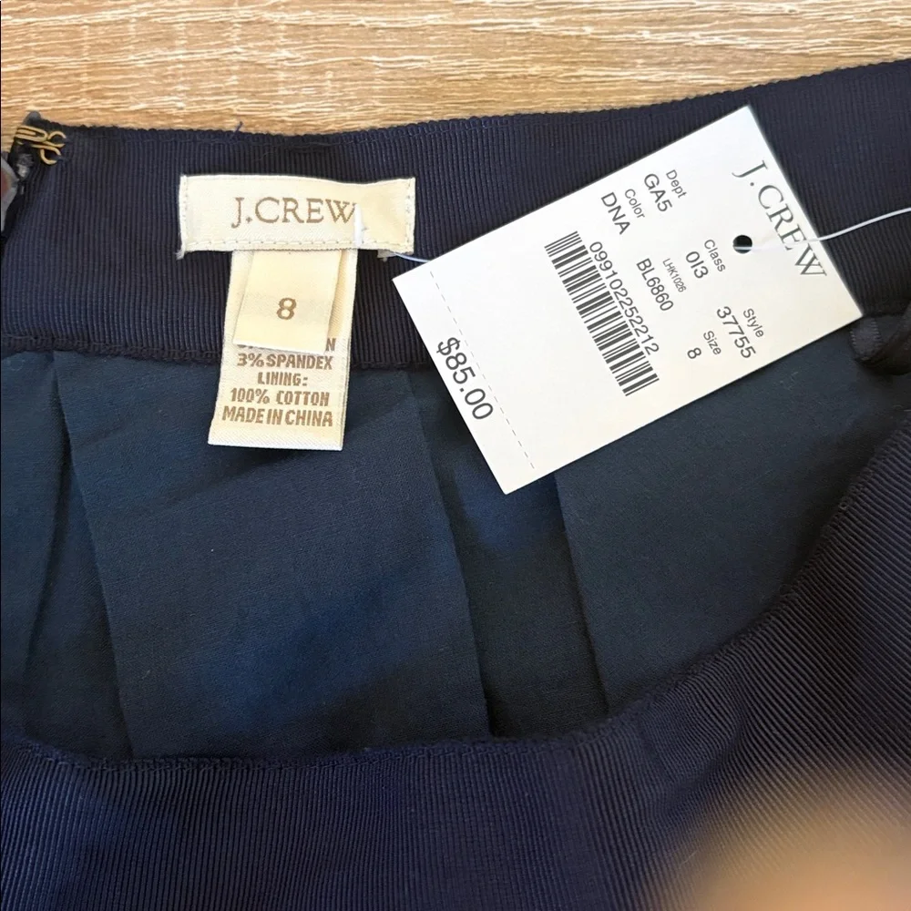 J. Crew Navy Bubble Hem Mini Skirt NWT